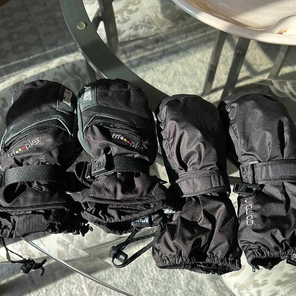 Gordini  and Swany Black Ski Mittens
